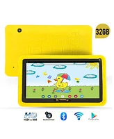 Linsay New 7" Wi-Fi Kids Tablet Funny Learning Newest Android 13 64GB Super Bundle with Defender Case and Led Back Pack