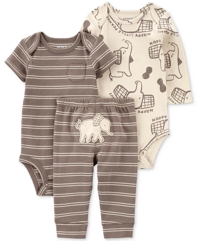 Infant Boy Carters 3-Pc Cotton Pajamas and Bodysuit Set - Hugs Don