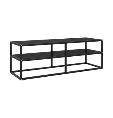 Tv Stand Black with Black Glass 47.2"x15.7"x15.7"