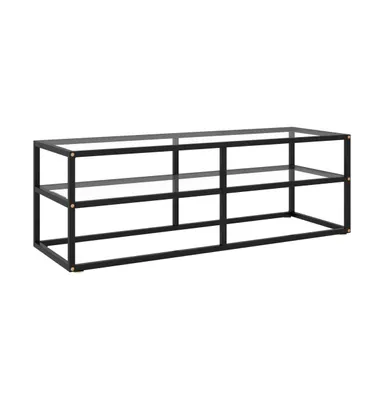 Tv Stand Black with Tempered Glass 47.2"x15.7"x15.7"