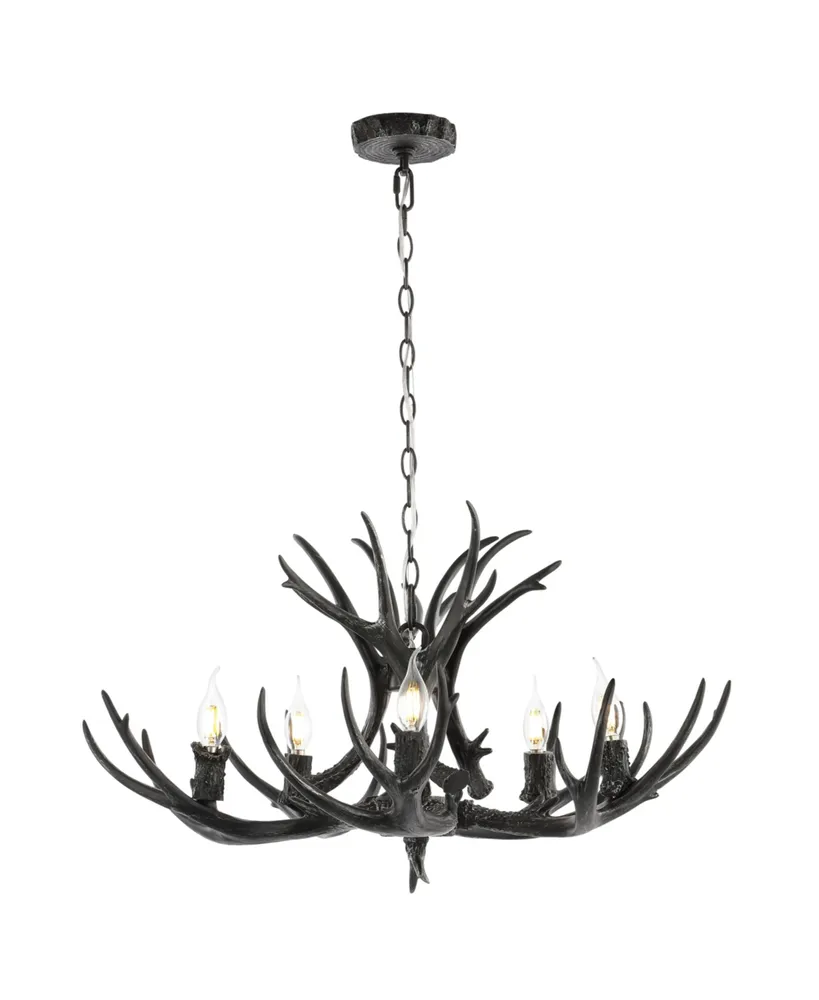 Jonathan Y Eldora Adjustable Resin Antler Led Chandelier