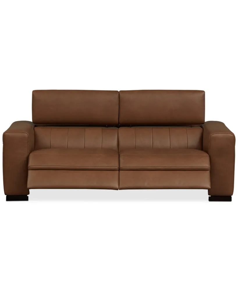 Rinan 86" 2-Pc. Leather Sectional with 2 Power Recliners, Created for Macy's