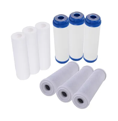 9 pc Reverse Osmosis Replacement Filter Set Ro Water Sediment Carbon Block Gac - Assorted Pre