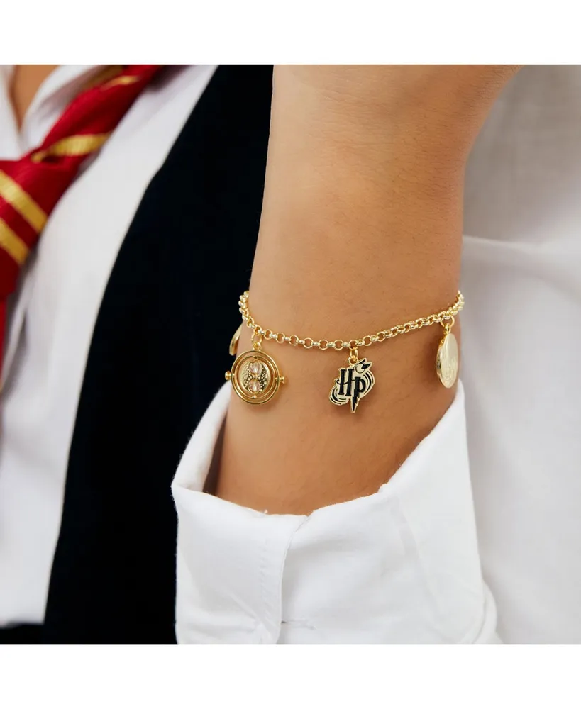 Harry Potter Womens Charm Bracelets, Silver Love Potion, Time Turner - 7''