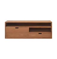 Tv Stand 43.3"x11.8"x15.7" Solid Wood Teak