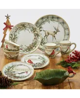 Certified International Holly and Ivy 4-Pc. Dessert Plate