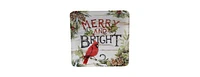 Certified International Evergreen Christmas 4 Piece Dessert Plate