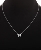 Giani Bernini 2-Pc. Set Cubic Zirconia Butterfly Pendant Necklace & Matching Stud Earrings in Sterling Silver, Created for Macy's