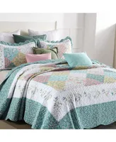 MarCielo 3 Piece Printed Quilt Set Bedspread Set B027