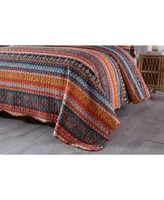 MarCielo 3 Pcs Bohemian Quilt Bedspread Set Boho By012