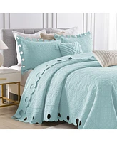 MarCielo 100% Cotton Oversized Bedspread Quilt Set Tw