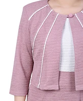 Ny Collection Petite Two Piece Jacket and Dress Set