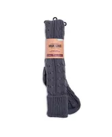 Muk Luks Women's Cable Knit Over the Knee Socks, One