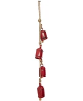 Rosemary Lane Metal Tibetan Inspired Decorative Cow Bell with Jute Hanging Rope
