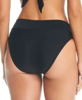 Bar Iii Women's V-Waist High-Leg Bikini Bottoms, Created for Macy's