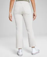 And Now This Women's Cropped Flare-Leg Frayed Jeans