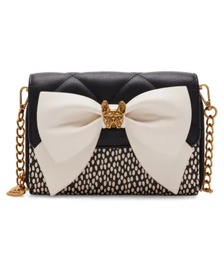 Betsey Johnson Bull Dog Bow Wallet On A Chain