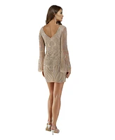 Women's Lara Bell Sleeves V Neck Cocktail Dress