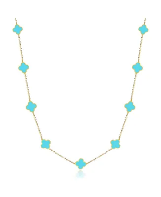 The Lovery Mini Turquoise Clover Necklace