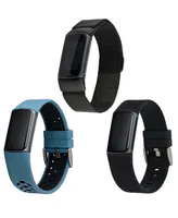 WITHit Multi Silicone and Stainless Steel Band Set Compatible with Fitbit Charge 5 and 6