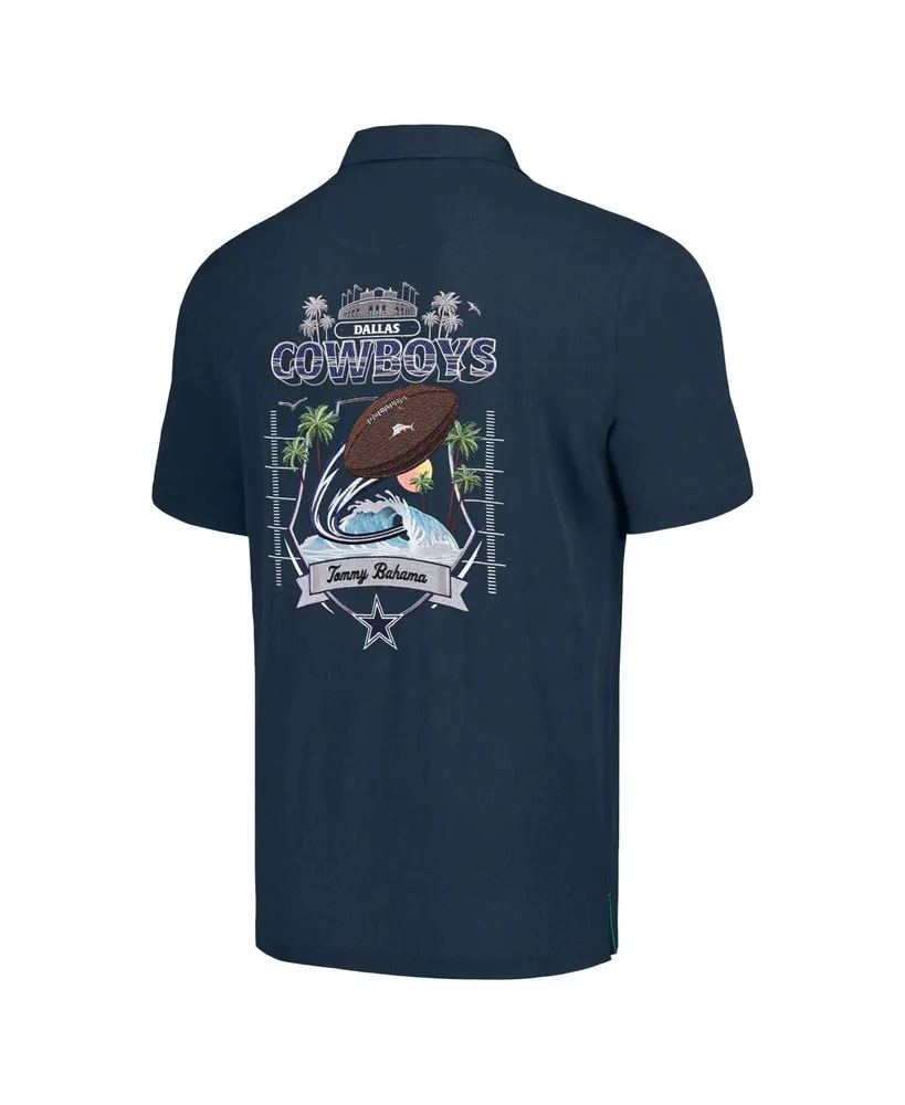 Men's Tommy Bahama Black Philadelphia Eagles Tidal Kickoff Camp Button-Up Shirt Size: Small