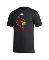 Men's adidas Louisville Cardinals Fadeaway Basketball Pregame Aeroready T-shirt