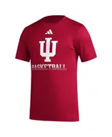 Men's adidas Crimson Indiana Hoosiers Fadeaway Basketball Pregame Aeroready T-shirt