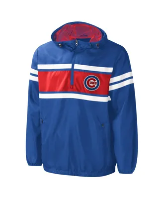 Men's G-iii Sports by Carl Banks Royal Chicago Cubs Game Score Quarter-Zip Windbreaker