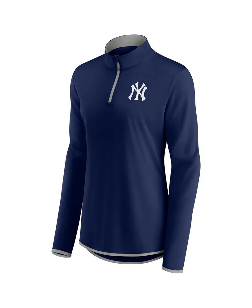 Women's Fanatics Navy New York Yankees Corner Quarter-Zip Top