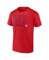 Men's Fanatics Red, White St. Louis Cardinals Two-Pack Combo T-shirt Set