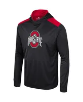 Men's Colosseum Black Ohio State Buckeyes Warm Up Long Sleeve Hoodie T-shirt