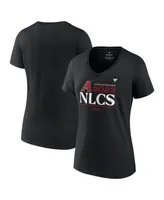 Women's Fanatics Black Arizona Diamondbacks 2023 Division Series Winner Locker Room V-Neck T-shirt