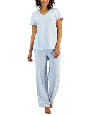 Charter Club Women's Printed Drawstring Pajama Pants, Created for Macy's