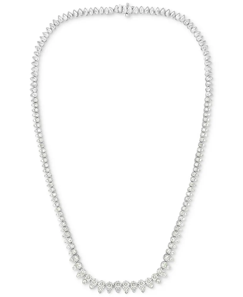 Diamond 17" Collar Necklace (5 ct. t.w.) in 14k White Gold