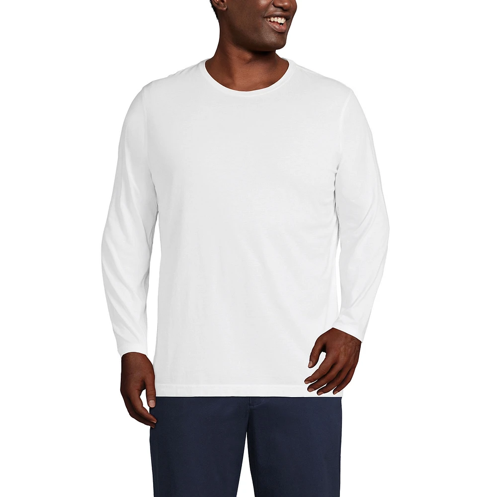 Lands' End Big & Tall Long Sleeve Cotton Supima Tee