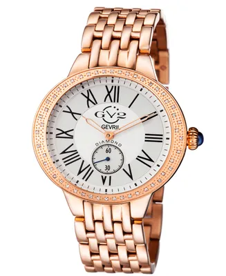 GV2 by Gevril Women's Astor Rose Gold-Tone Stainless Steel Watch 40mm