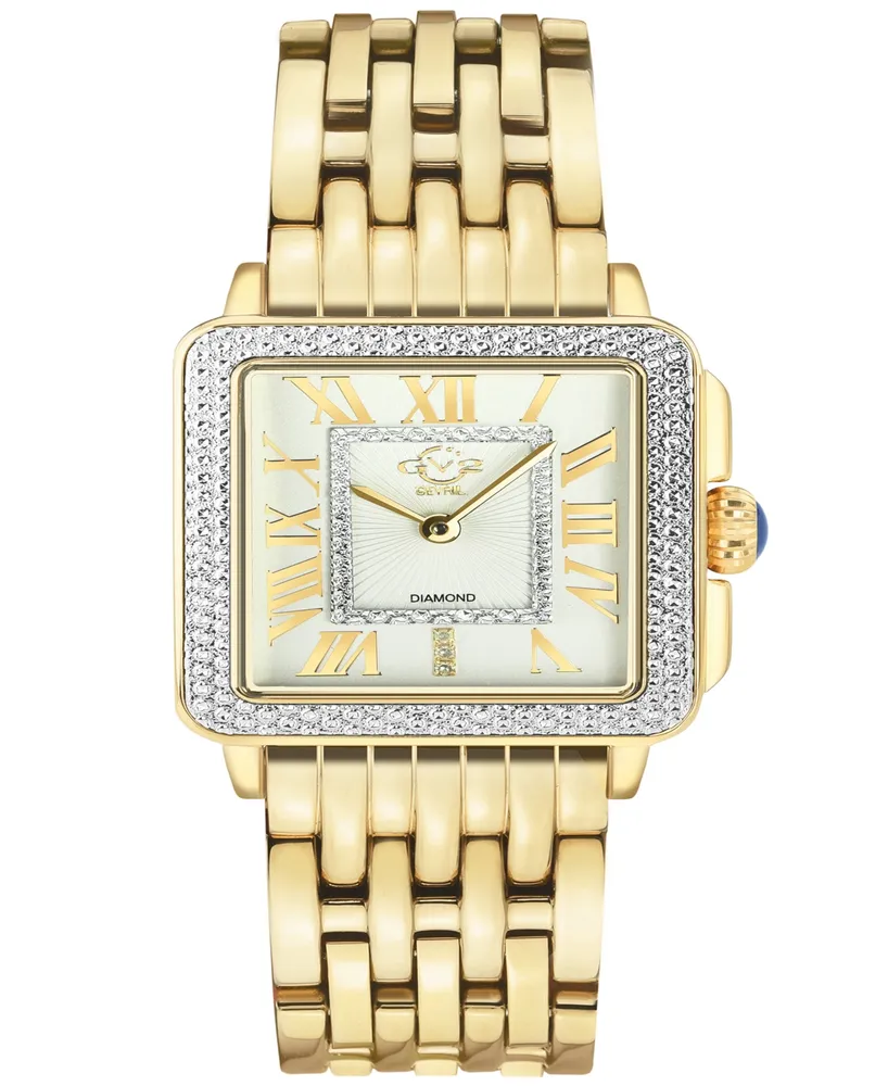 GV2 by Gevril Women's Padova Gold-Tone Stainless Steel Watch 30mm