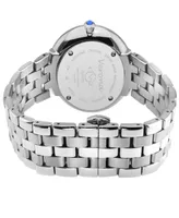 GV2 by Gevril Women's Verona Silver-Tone Stainless Steel Watch 37mm