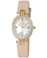 GV2 by Gevril Women's Matera Ivory Leather Watch 35mm