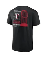 Big Boys Fanatics Black Texas Rangers 2023 World Series Champions Signature Roster T-shirt