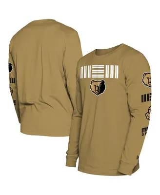 Men's New Era Tan Memphis Grizzlies 2023/24 City Edition Long Sleeve T-shirt