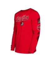 Men's New Era Red Portland Trail Blazers 2023/24 City Edition Long Sleeve T-shirt