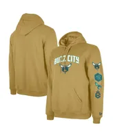 Men's New Era Tan Charlotte Hornets 2023/24 City Edition Pullover Hoodie