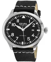Gevril Men's Vaughn Leather Watch 44mm