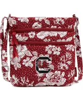 Women's Vera Bradley South Carolina Gamecocks Rain Garden Triple-Zip Hipster Crossbody Bag