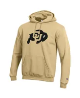 Men's Champion Gold Colorado Buffaloes Primary Logo Powerblend Pullover Hoodie