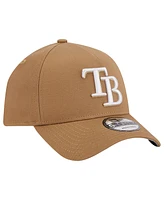 Men's New Era Khaki Tampa Bay Rays A-Frame 9FORTY Adjustable Hat