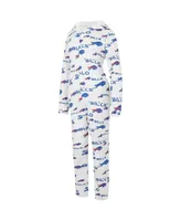 Women's Concepts Sport Cream Buffalo Bills Docket Hoodie Full-Zip Union Suit