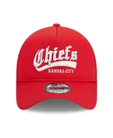 Men's New Era Red Kansas City Chiefs Caliber Trucker 9FORTY Adjustable Hat