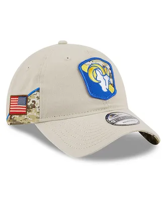Men's New Era Stone Los Angeles Rams 2023 Salute To Service 9TWENTY Adjustable Hat
